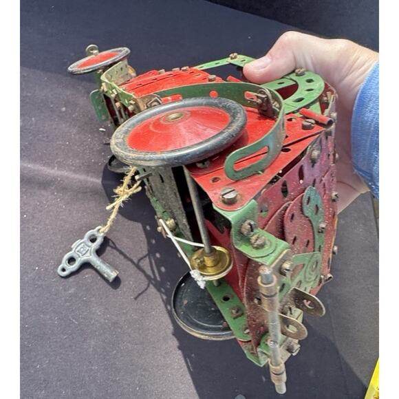 Rare Vintage Meccano scratch Car Scratch built With Key WORKS! - Picture 13 of 14
